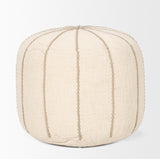 Mercana Sachi Beige w/ Stitching Pouf