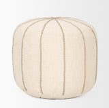 Mercana Sachi Beige w/ Stitching Pouf