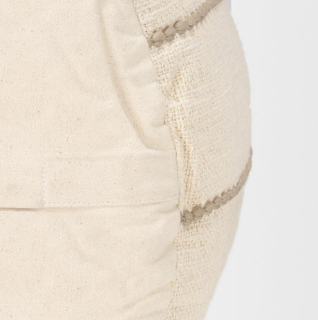 Mercana Sachi Beige w/ Stitching Pouf