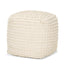 Mercana Sakaye Beige w/ Cream Stitched Patterned Pouf