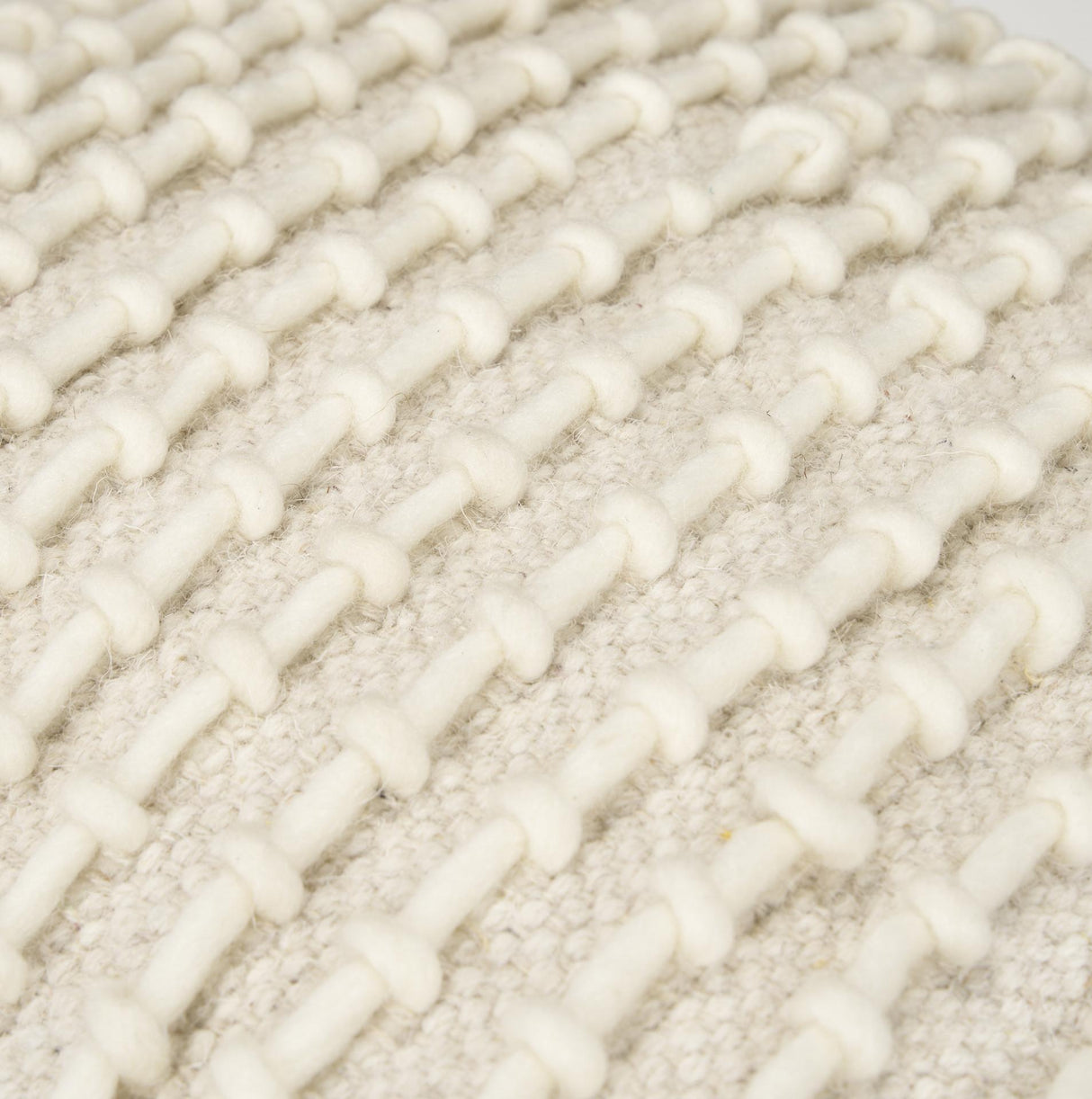 Mercana Sakaye Beige w/ Cream Stitched Patterned Pouf