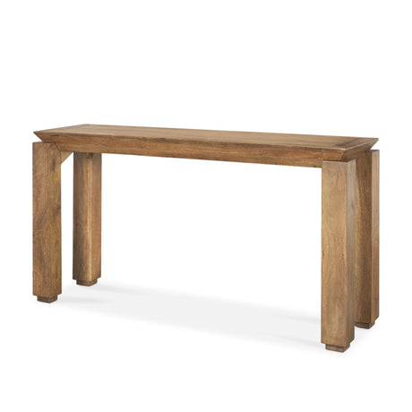 Mercana Sapphira Brown Wood Tapered Top Console Table