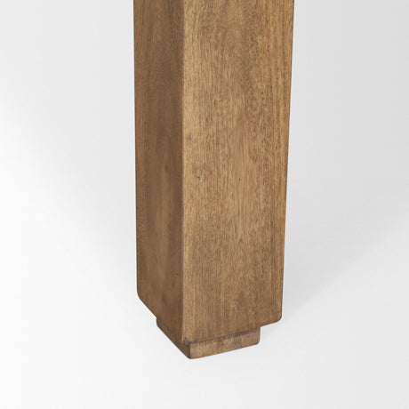 Mercana Sapphira Brown Wood Tapered Top Console Table