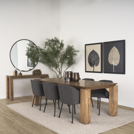Mercana Sapphira Brown Wood Tapered Top Console Table