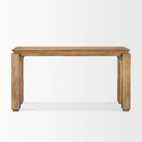 Mercana Sapphira Brown Wood Tapered Top Console Table