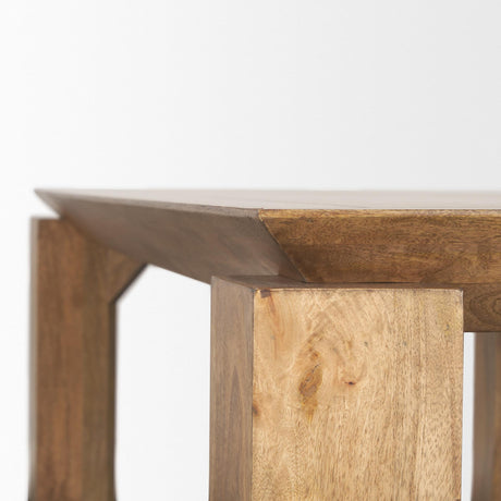 Mercana Sapphira Brown Wood Tapered Top Console Table