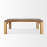 Mercana Sapphira Brown Wood Tapered Top Rectangular Dining Table