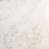 Mercana Satima White Marble w/ Gold Metal Round Fluted Accent Table