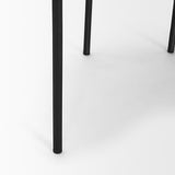 Mercana Parker Muted Brown Faux Leather w/ Black Metal Dining Chair