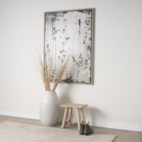 Mercana Sekou Light Brown Short Wooden Craftsman Stool