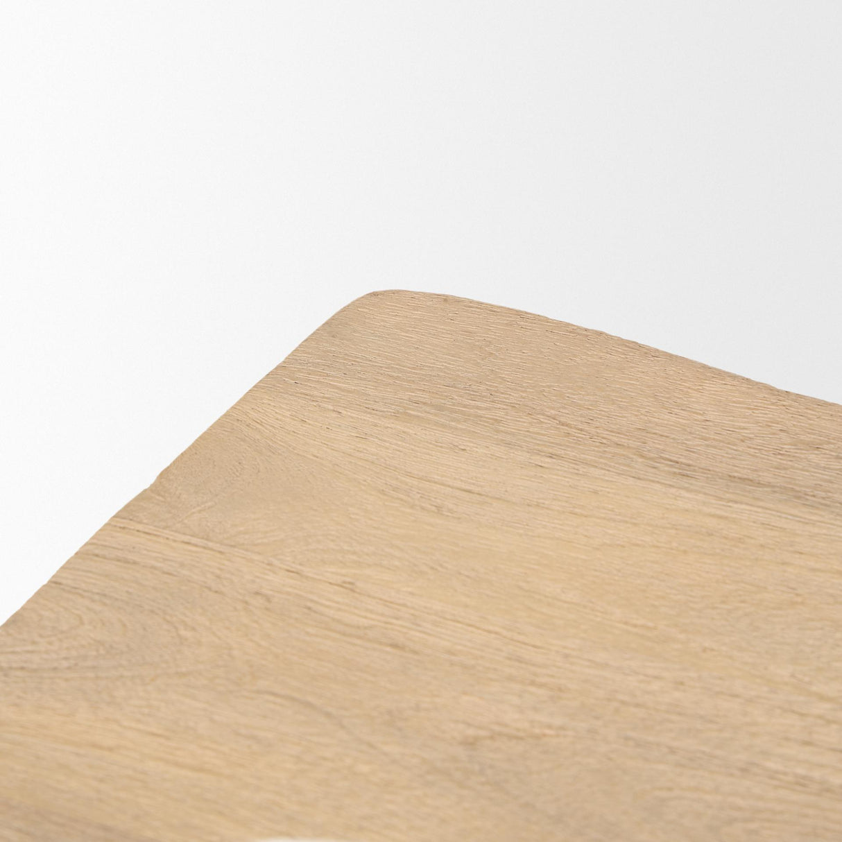 Mercana Sekou Light Brown Short Wooden Craftsman Stool