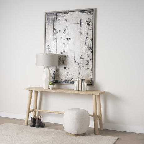 Mercana Sekou Light Brown Wooden Craftsman Console Table