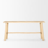 Mercana Sekou Light Brown Wooden Craftsman Console Table