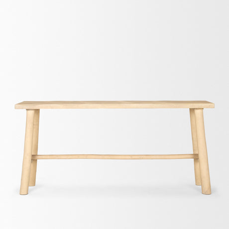Mercana Sekou Light Brown Wooden Craftsman Console Table