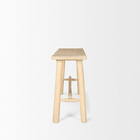 Mercana Sekou Light Brown Wooden Craftsman Console Table