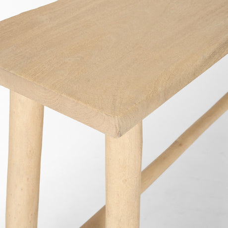 Mercana Sekou Light Brown Wooden Craftsman Console Table