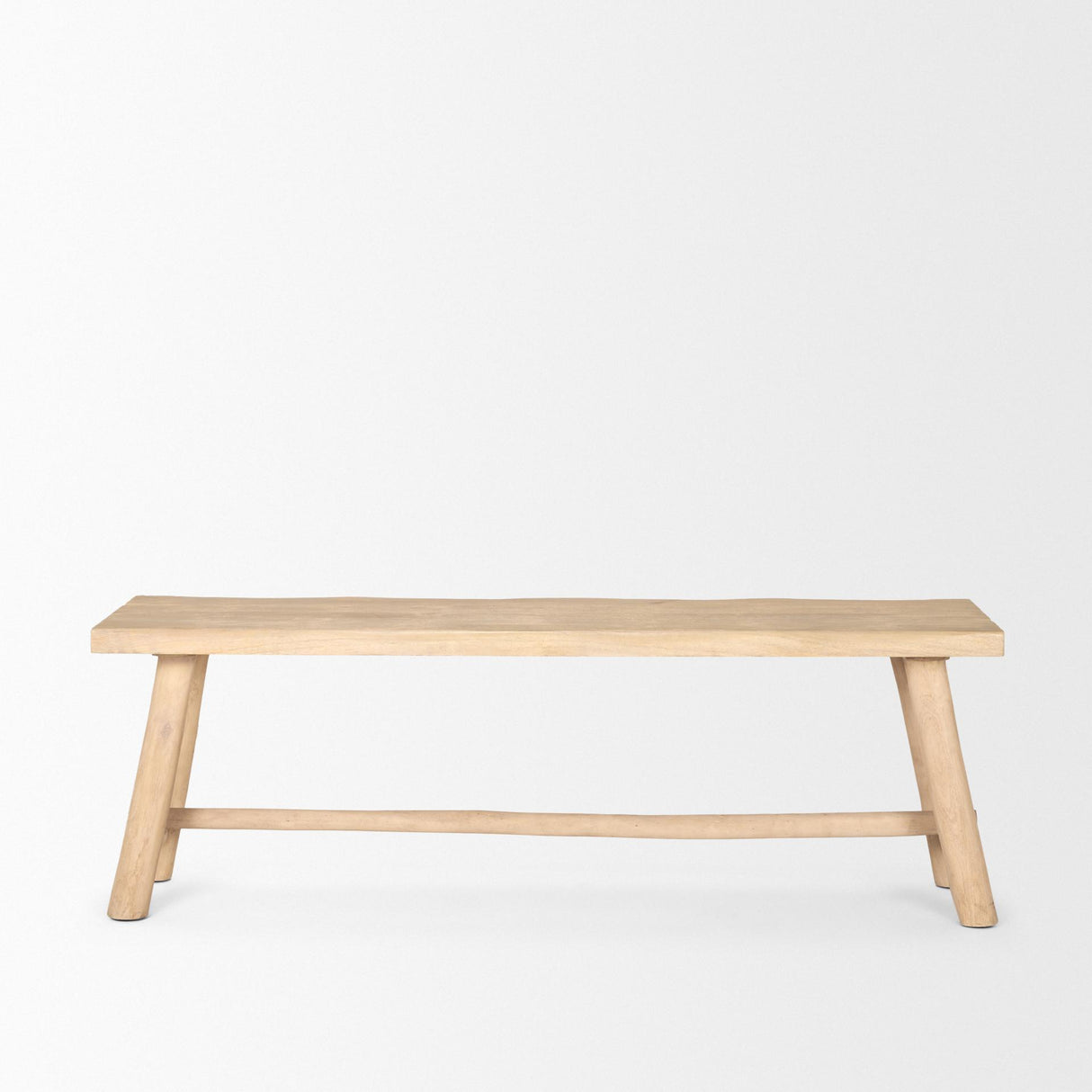 Mercana Sekou Light Brown Wooden Craftsman Bench