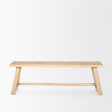 Mercana Sekou Light Brown Wooden Craftsman Bench