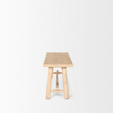 Mercana Sekou Light Brown Wooden Craftsman Bench
