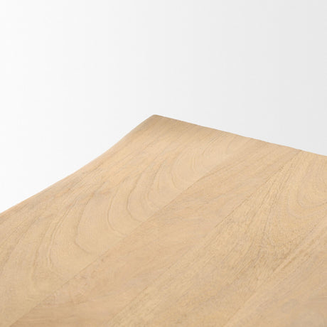 Mercana Sekou Light Brown Wooden Craftsman Bench