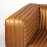 Mercana Ricciardo Cognac Leather Three Seater Sofa 82.5L x 38.5W x 26.5H