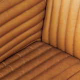 Mercana Ricciardo Cognac Leather Three Seater Sofa 82.5L x 38.5W x 26.5H