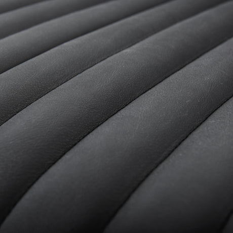 Mercana Ricciardo Black Leather Wrapped Three Seater Sofa 82.5L x 38.5W x 26.5H