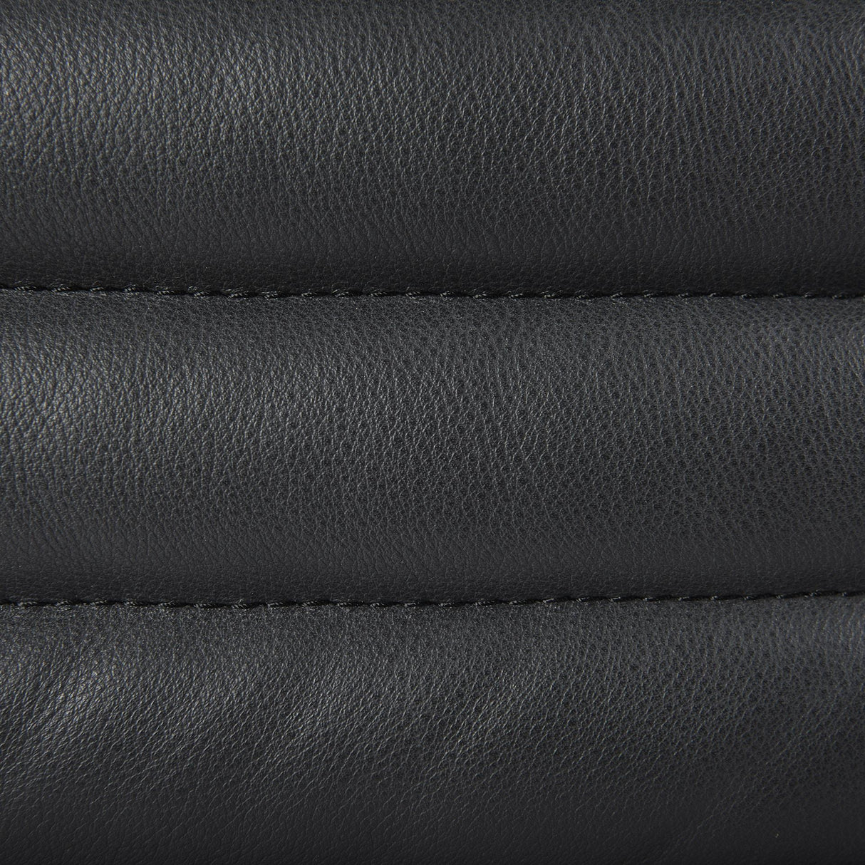 Mercana Ricciardo Black Leather Wrapped Three Seater Sofa 82.5L x 38.5W x 26.5H