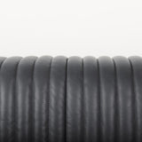 Mercana Ricciardo Black Leather Wrapped Three Seater Sofa 82.5L x 38.5W x 26.5H