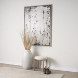 Mercana Shaiden Brown Wood w/ Cream Fabric Stool