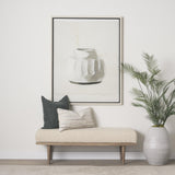 Mercana Shae Brown Wood w/ Oatmeal Fabric Bench