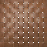 Mercana Shane Brown Wood w/ Woven Brown Leather Counter Stool