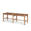 Mercana Shane Brown Wood w/ Woven Brown Leather Bench