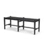 Mercana Shane Black Wood w/ Woven Black Leather Bench