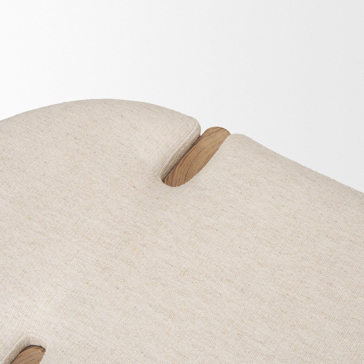 Mercana Sohan Light Brown Elm Wood w/ Oatmeal Fabric Bench