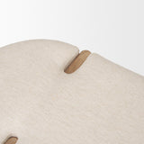Mercana Sohan Light Brown Elm Wood w/ Oatmeal Fabric Bench