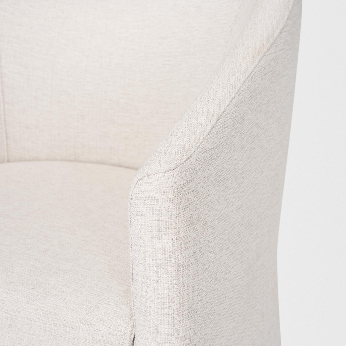 Mercana Sondra Oatmeal Performance Fabric Upholstered Club Dining Chair