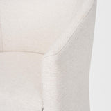Mercana Sondra Oatmeal Performance Fabric Upholstered Club Dining Chair
