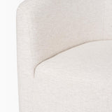 Mercana Sondra Oatmeal Performance Fabric Upholstered Club Dining Chair