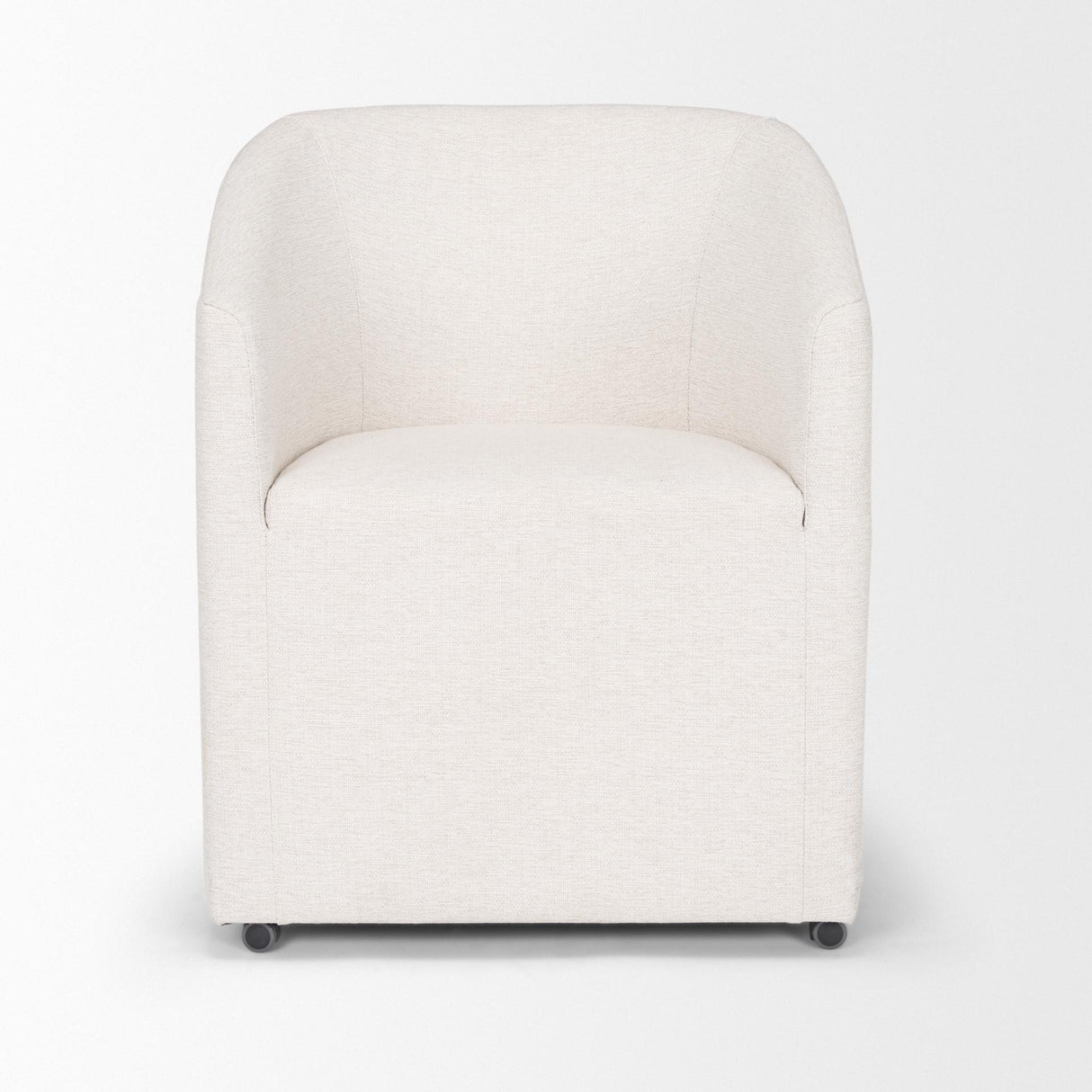 Mercana Sondra Oatmeal Performance Fabric Upholstered Club Dining Chair