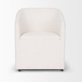 Mercana Sondra Oatmeal Performance Fabric Upholstered Club Dining Chair