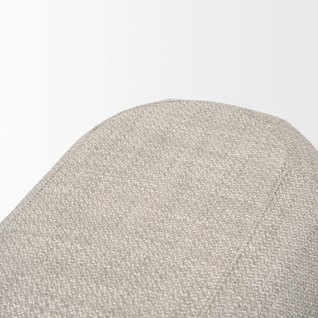 Mercana Siren Gray Fabric w/ Dark Brown Wood Oblong Bench