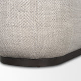 Mercana Siren Gray Fabric w/ Dark Brown Wood Oblong Bench