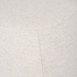 Mercana Siren Cream Fabric w/ Light Brown Wood Round Accent Stool