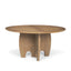 Mercana Sonomi Brown Solid Rubber Wood w/ Round Oak Tabletop Dining Table