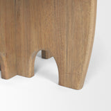 Mercana Sonomi Brown Solid Rubber Wood w/ Round Oak Tabletop Dining Table
