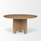 Mercana Sonomi Brown Solid Rubber Wood w/ Round Oak Tabletop Dining Table