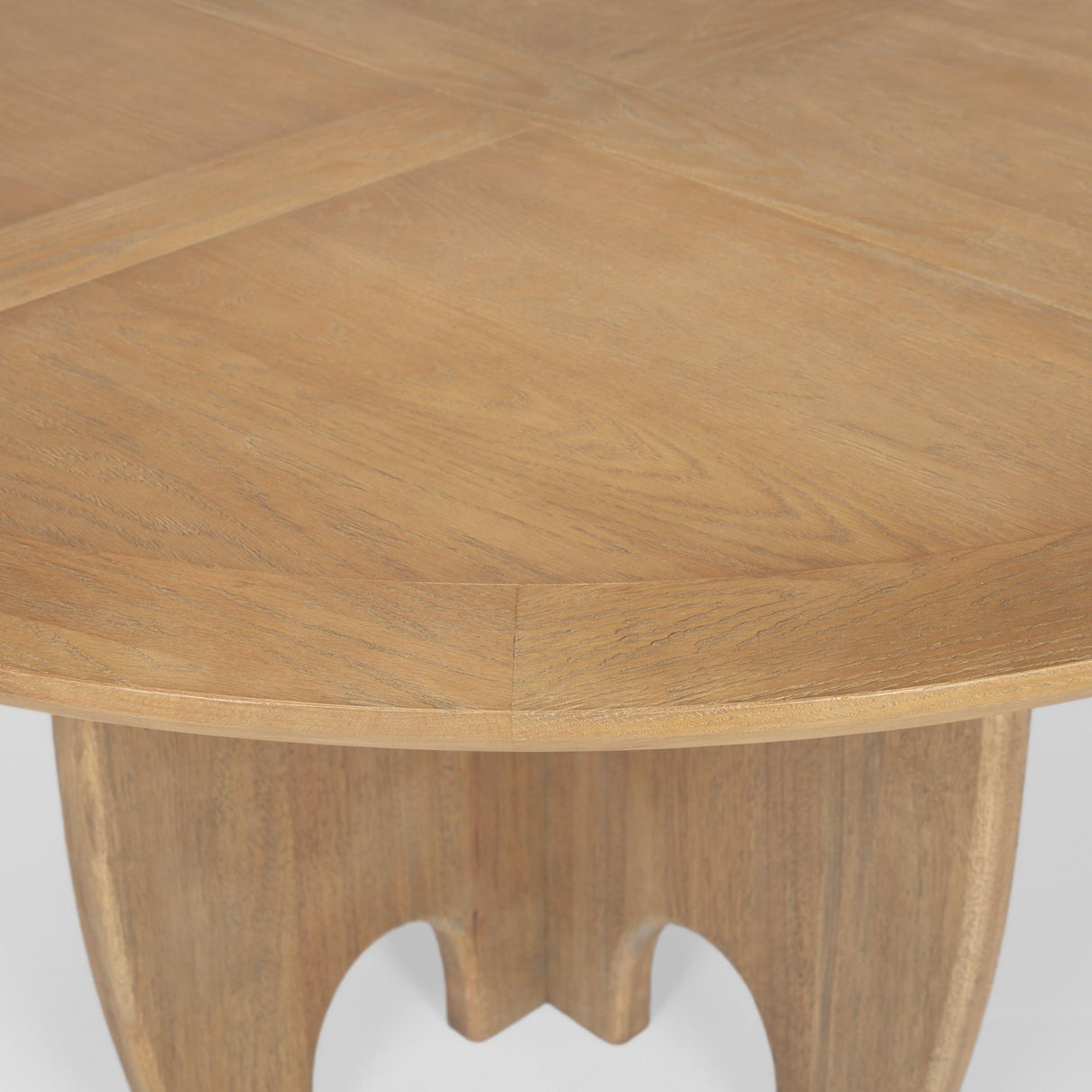 Mercana Sonomi Brown Solid Rubber Wood w/ Round Oak Tabletop Dining Table