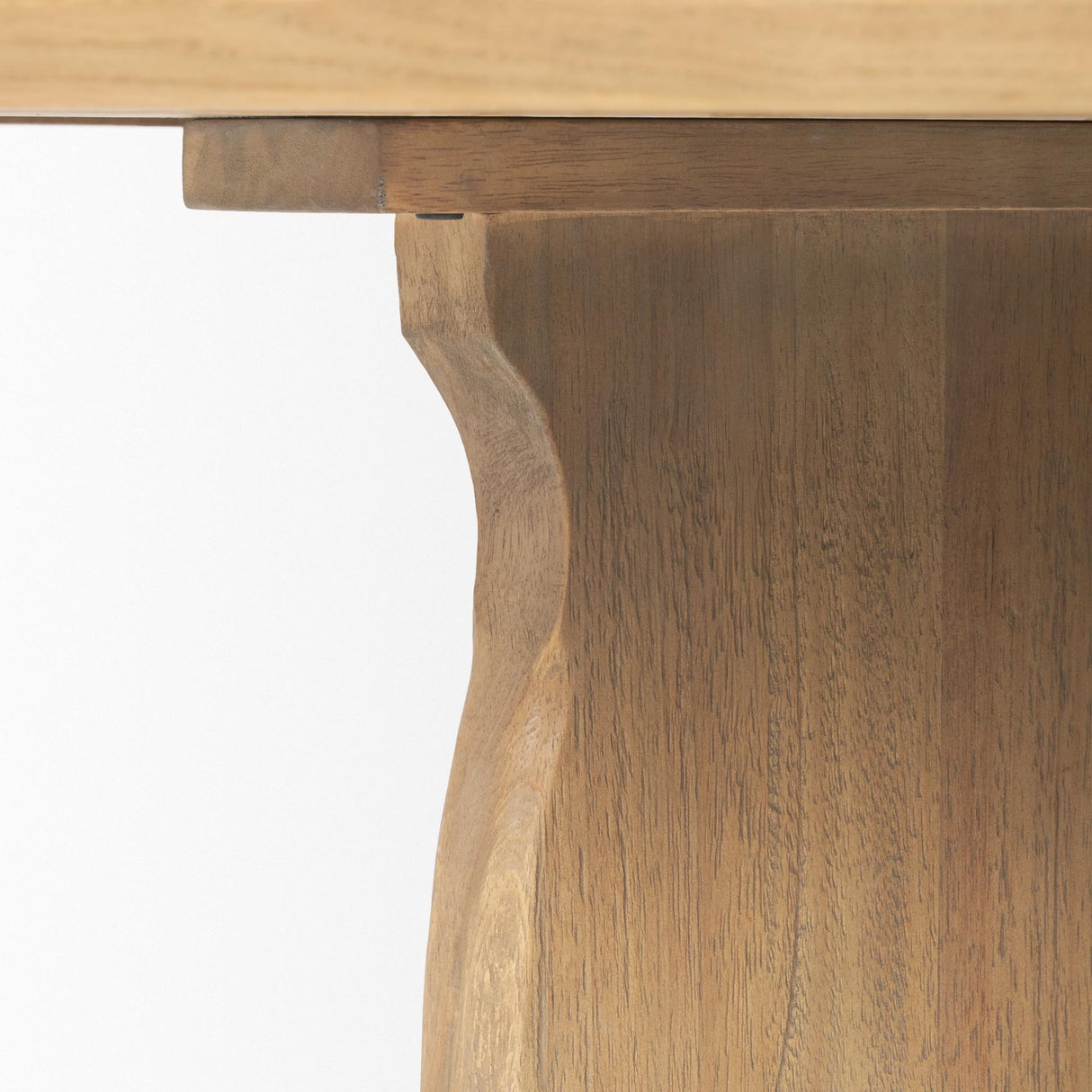Mercana Sonomi Brown Solid Rubber Wood w/ Round Oak Tabletop Dining Table
