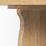 Mercana Sonomi Brown Solid Rubber Wood w/ Round Oak Tabletop Dining Table